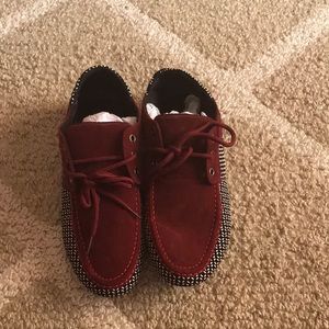 Casual Burgundy men shoes size 10.